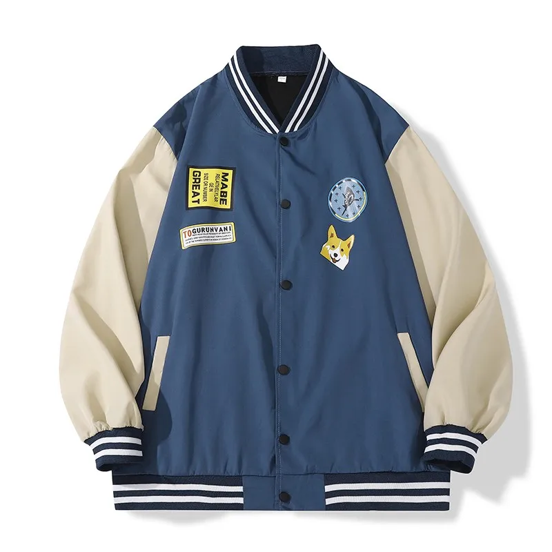 

Men's Baseball Jersey Y2K Street Hip Hop Jacket 2023 Spring Street Trend baseball uniform Men's Bomber Jacket