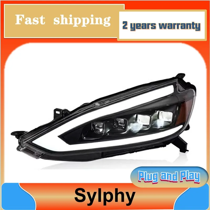 

Car Styling for Nissan Sylphy Head Light 2016-2019 Sentra Headlight DRL Turn Signal Low High Beam Projector Lens