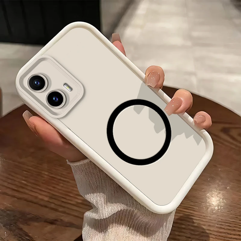 Shockproof Silicone Soft Protective Phone Case with Magnetic Sticker - Bumper Cover