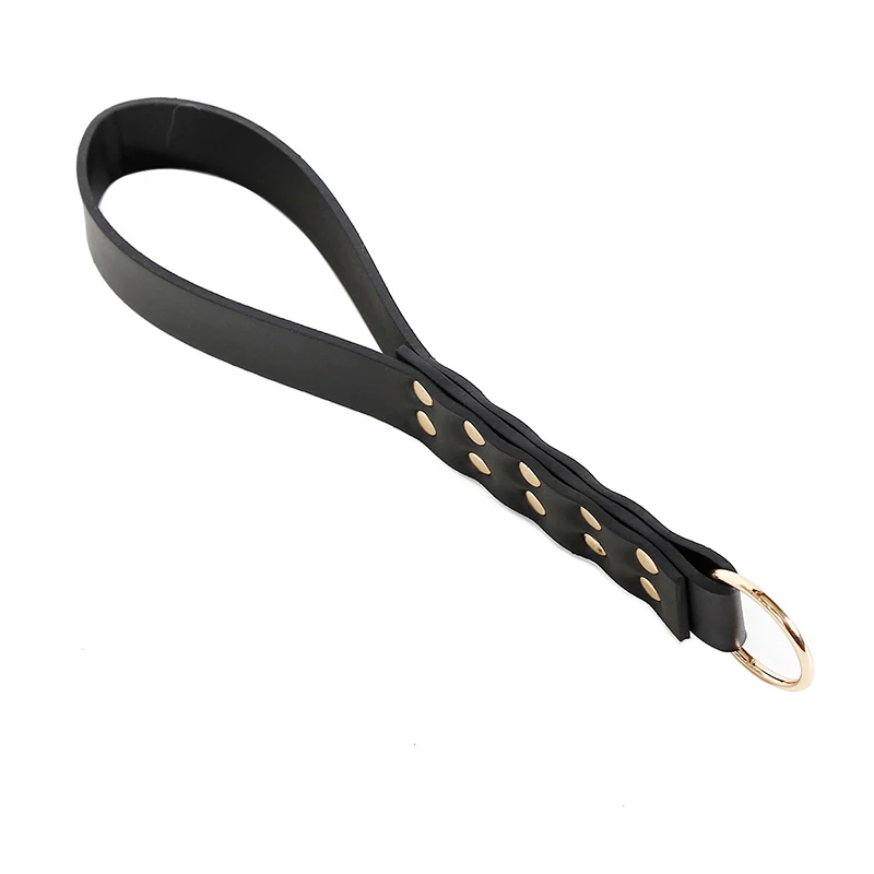 27.5cm Double Layer Leather Paddle Riding Crops Flogger Horsewhips Spikes Rivet Fixed Handle Spanking Paddle Slapper 5