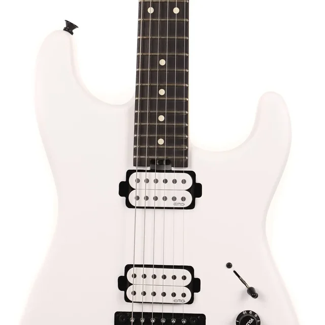 Charv el Jim Root Signature Pro-Mod San Dimas Style 1 HH FR M Satin White Electric Guitar