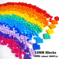 100G(about 300PCs)10mm Pixel Art Puzzle Micro Diamond Building Blocks DIY 3D Small Brick For Children's Toy Educational Kids 1