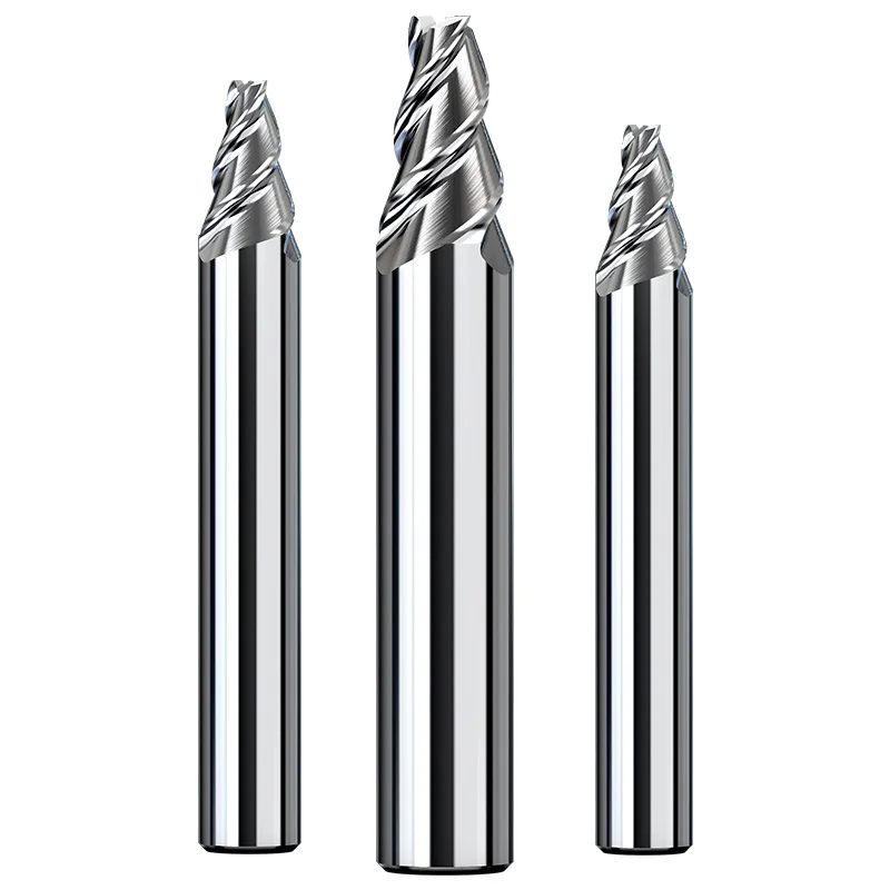 

HRC 60 Degree 4mm-12mm Shank 3 Edge Taper Alloy Tungsten Steel Flat Bottom Milling Cutter For Engraving Stainless Steel Aluminum