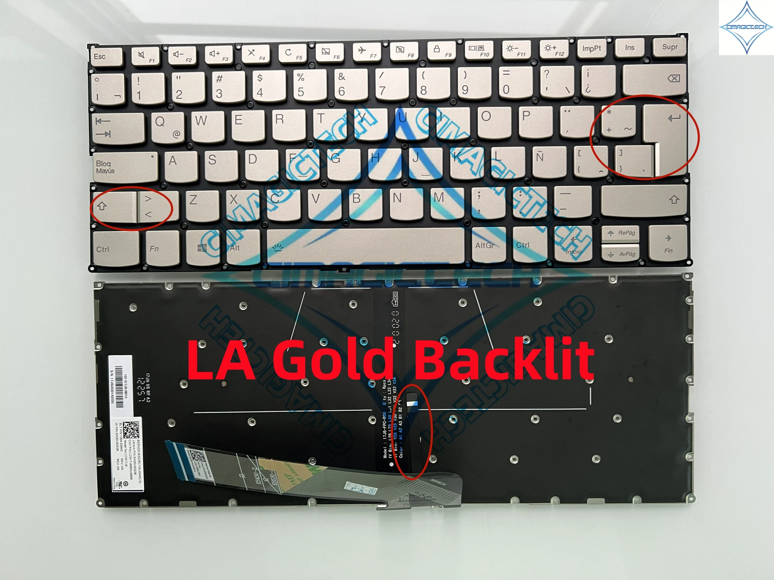 Carcasa para portátil lenovo Yoga Slim 7-14IIL05, cubierta superior,  reposamanos, teclado Inglés, retroiluminación, novedad - AliExpress