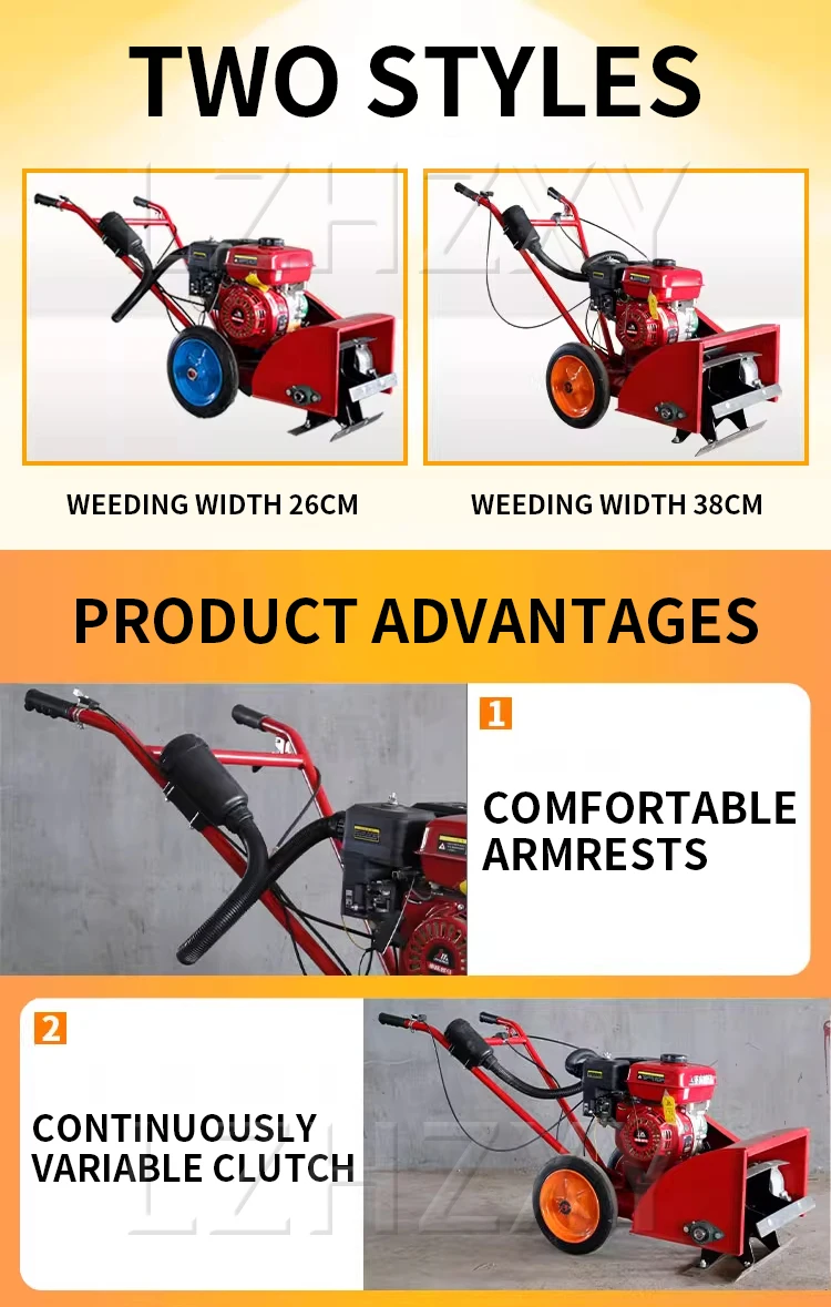 Multifunctional weeder Small household agricultural push weeder ditching micro-t