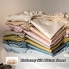 Smooth Mulberry Silk Fitted Sheet High End 100% Silk Mattress Cover with Elastic Bands for Single Double Queen King Bed 160/200 1