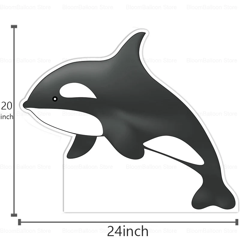 12/18/24/36inch Ocean Animals KT Board Mermaid Tail Whale Shark KT Board Birthday Party Decorations Baby Shower Party Supplies