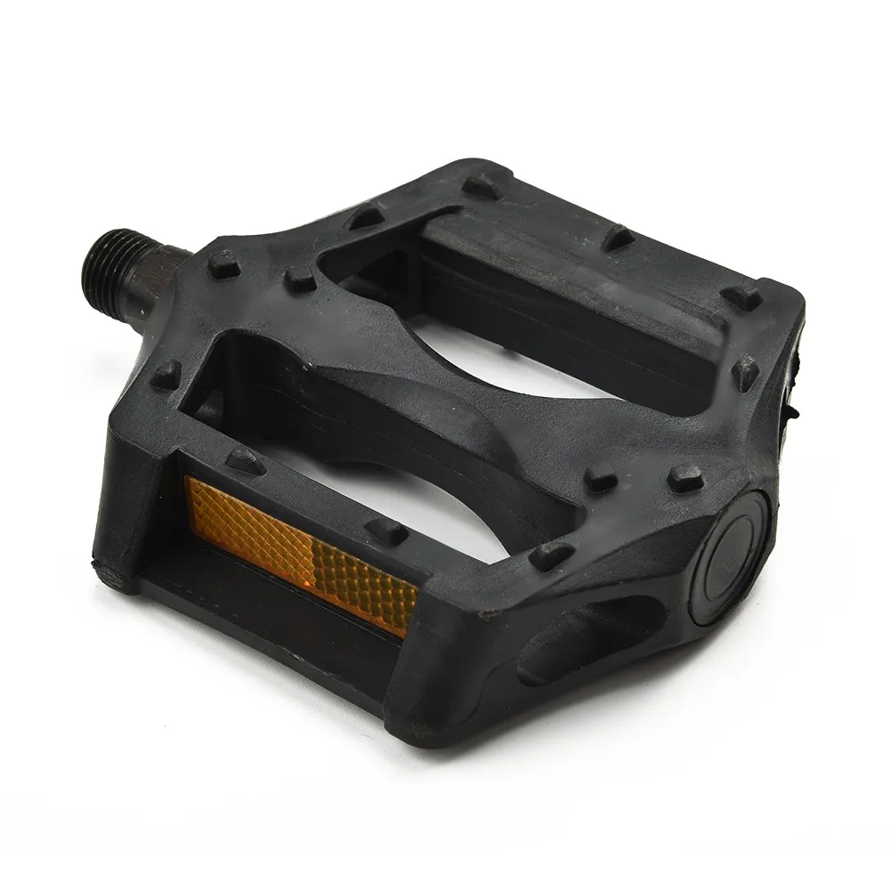 

1 pair Pedals Cycling Fixed gear Flat Mountain bike Non slip Parts Plastic Platform Road Sports Practical Convenient