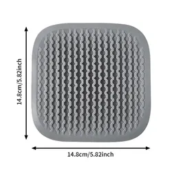 Silicone Hair Catcher and Drain Stopper for Kitchen, Shower, and Bathroom (B Gray)