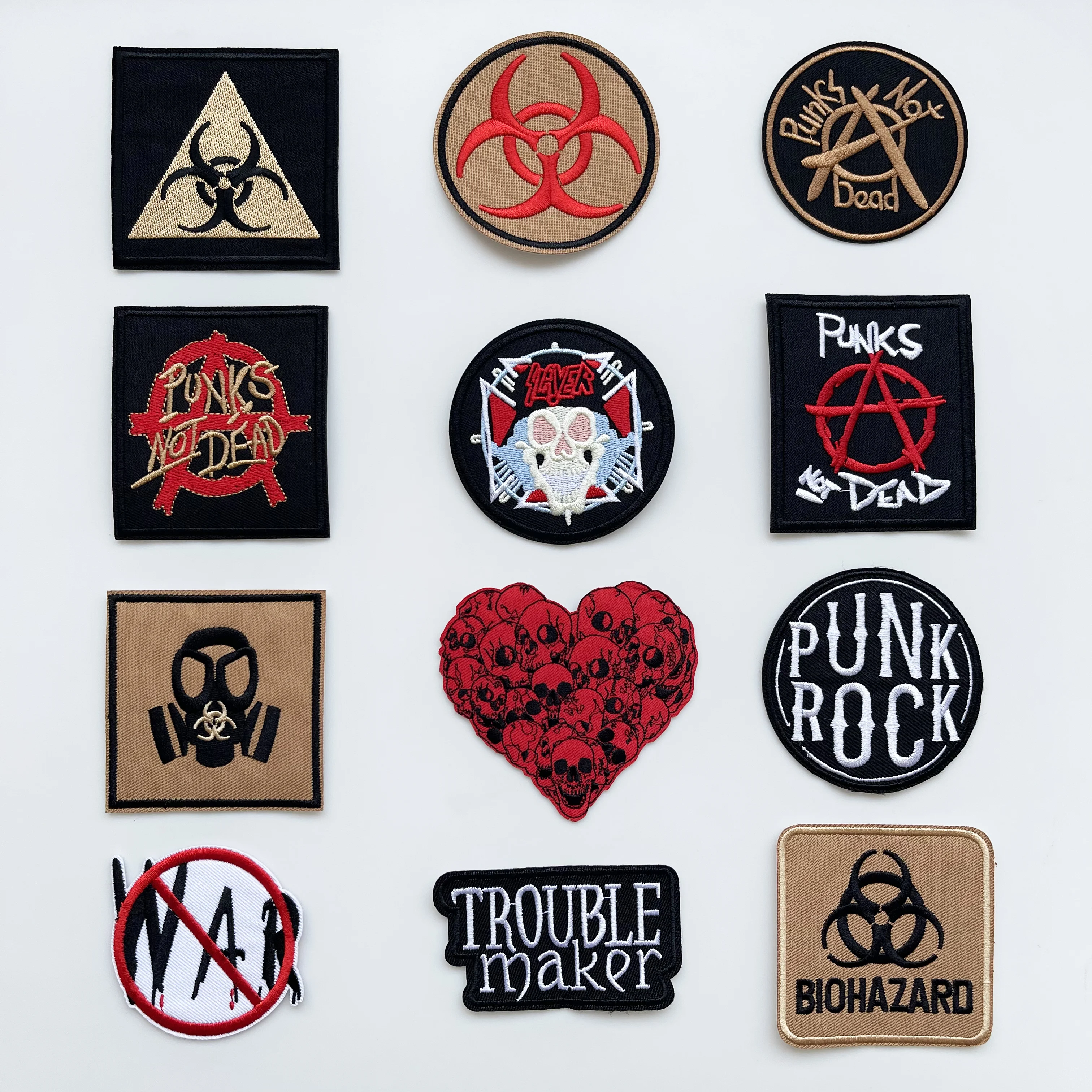 Punk Rock Patches Iron On Clothes Embroidery Sewing Supplies Decorative  Badges Letter for Clothing music Patch for Jacket - AliExpress, image size:3024x3024