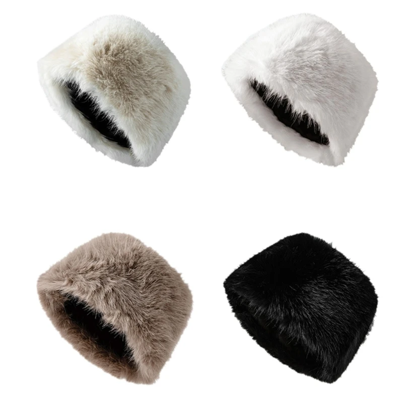 

Thicken Lining Bucket Hat Soft Breathable Ushanka Hat Teens Adult Russian Hat F0T5