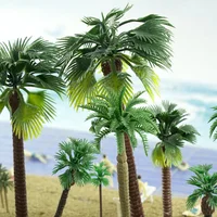 5Pcs New Plastic Coconut Palm Tree Miniature Plant Pots Bonsai Craft Micro Landscape DIY Decor Craft Sand Table Scenery Model 1