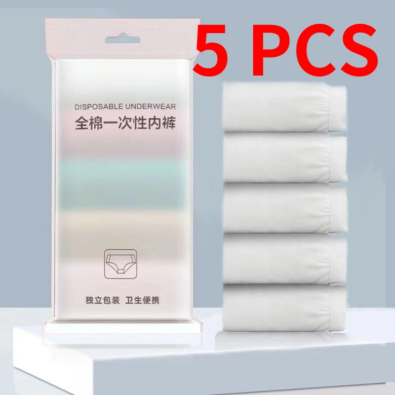 5PCS/Set Women Disposable Cotton Underwear Travelling Postpartum Panties 4 Size Non-woven Underpants Underwear Pregnancy Panties 1pc women panties polyester underwear women