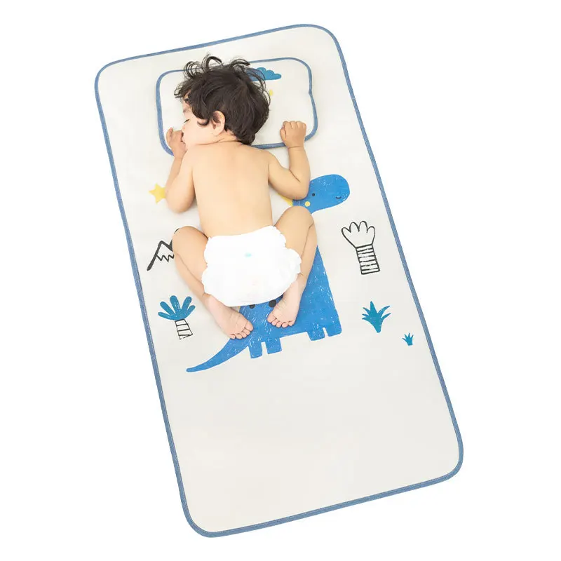 New Baby Bed Cool Mat Ice Silk Summer Breathable Kindergarten Nap Child Mat Newborn Baby Bed Cool Mattress