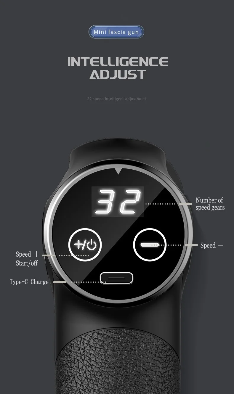 32 speed levels Electric massage Gun Slimming Body Neck back foot leg shoulder Massager Muscle Fascia Gun percussion massagers