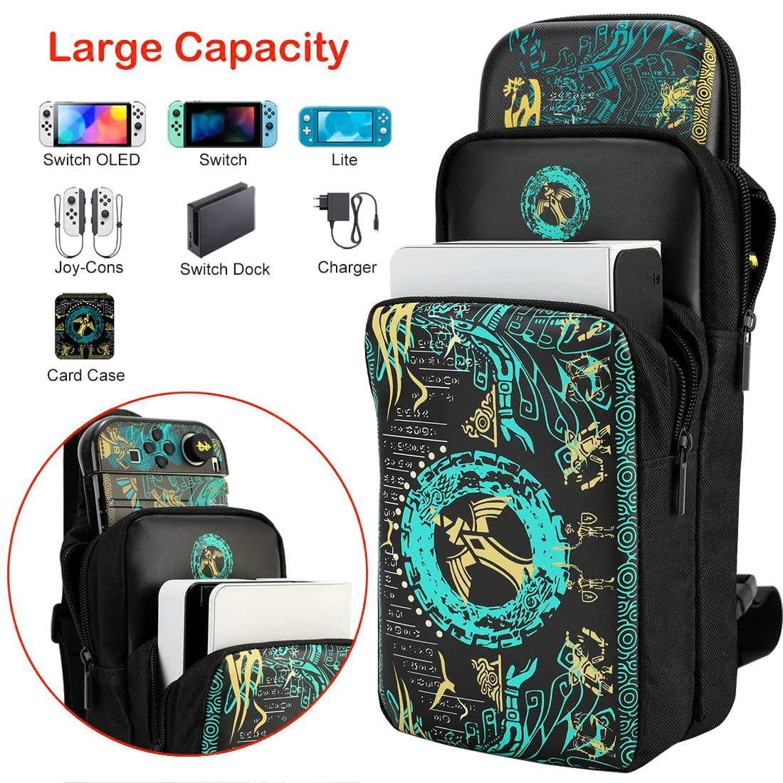 Bolsa de viaje de transporte para Switch/Lite/OLED, mochila