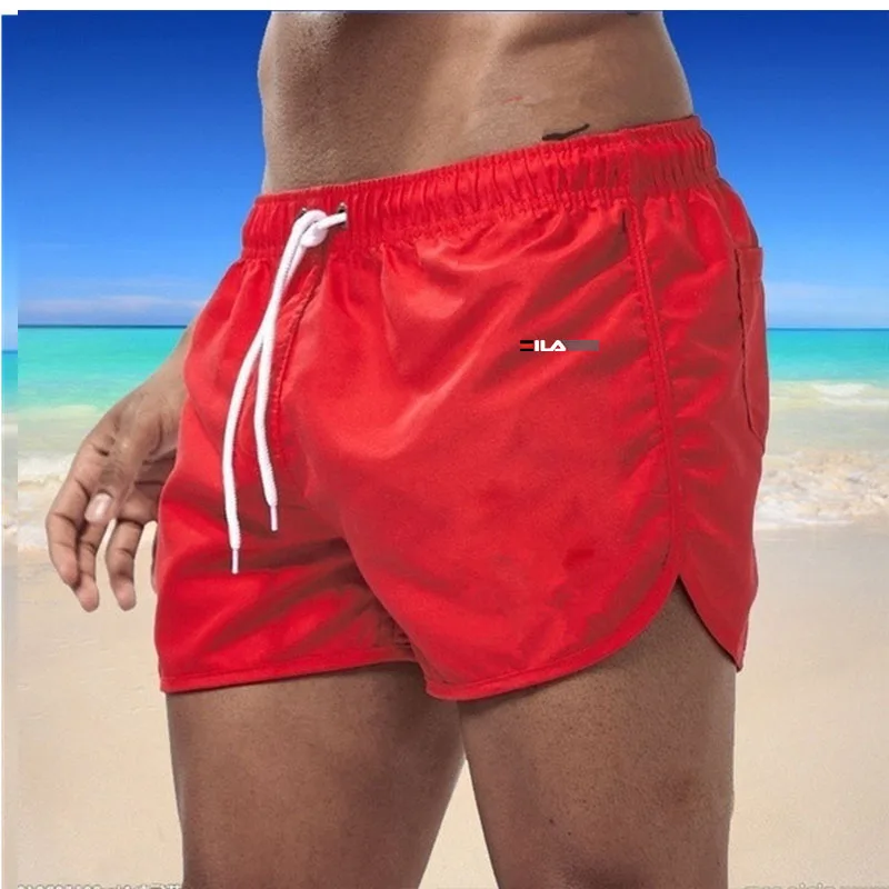 Sports shorts men New Mens Sexy Swimwear Shorts Gym Running Workout Shorts Beach Board Shorts with Liner Pockets Towel Loop 6
