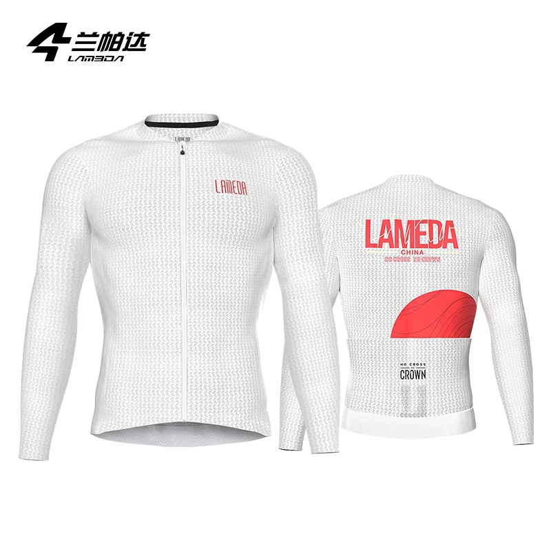 thumbnail image 1 of Camisetas de ciclismo para hombre Lameda, de secado rápido, transpirables, finas, con bolsillos, 1 of 5