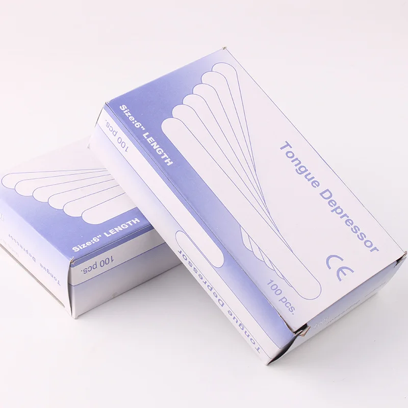 100 pcs/box Disposable Wood Tongue Depressor Spatula Waxing Stick Waxing Hair Removal Wax Wooden Sticks Woman Skin Care Stirrer 4