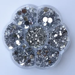 Premium Resin Round Flatback Rhinestones - 5000pcs Crystal Gems for Jewelry and 3D Decorative Crafts (Crystal)