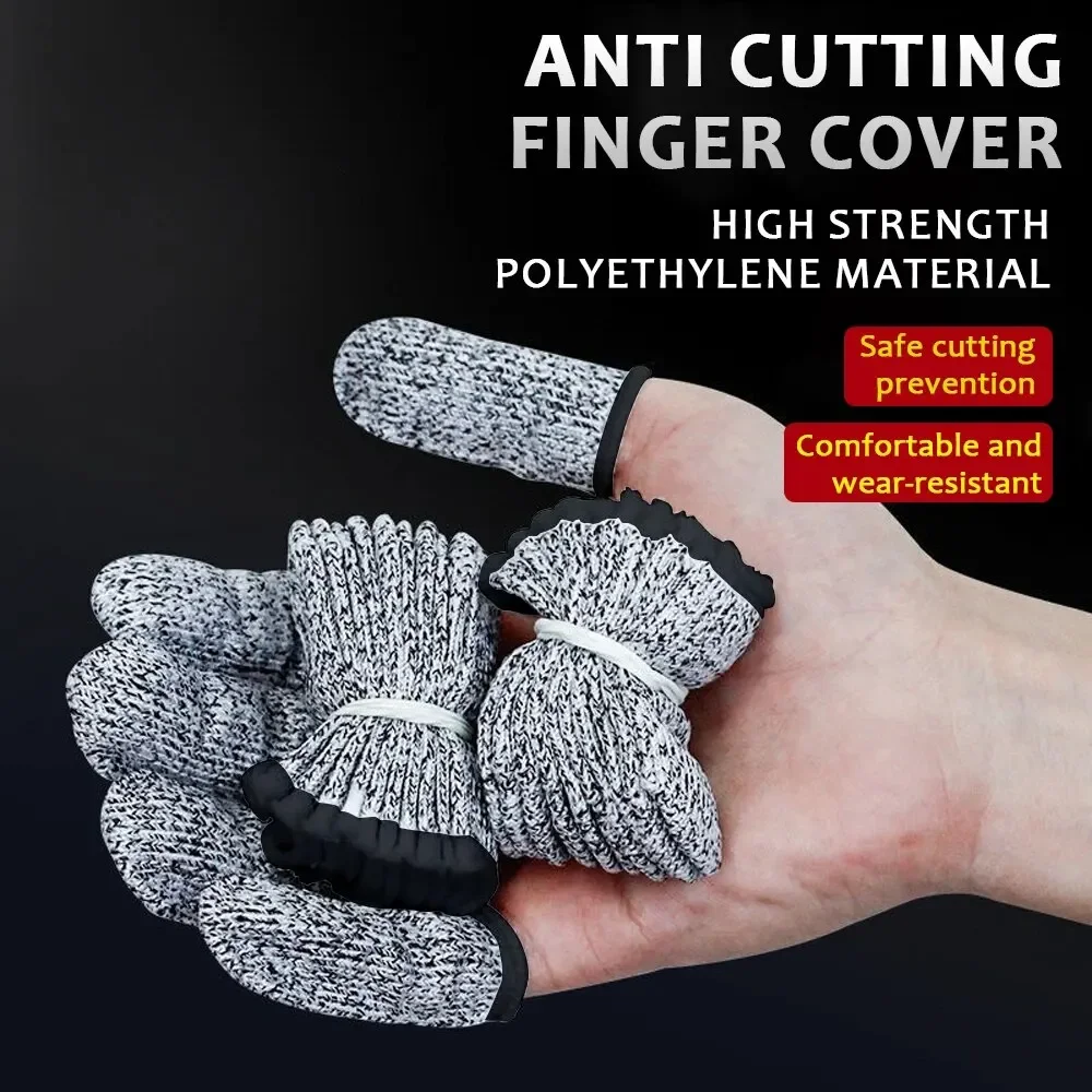 1/10Pcs AntiCut Finger Cover Finger Protector Sleeve Level 5 High-Strength Safety Flexible Resistant Fingertip Cots for Work DIY anti cut gloves disposable finger covers