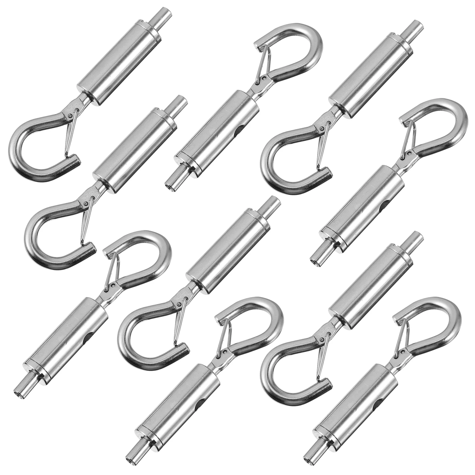 

10 Pcs Spring Buckle Adjustment Hook Cable Clasp Portable Guide Stainless Steel