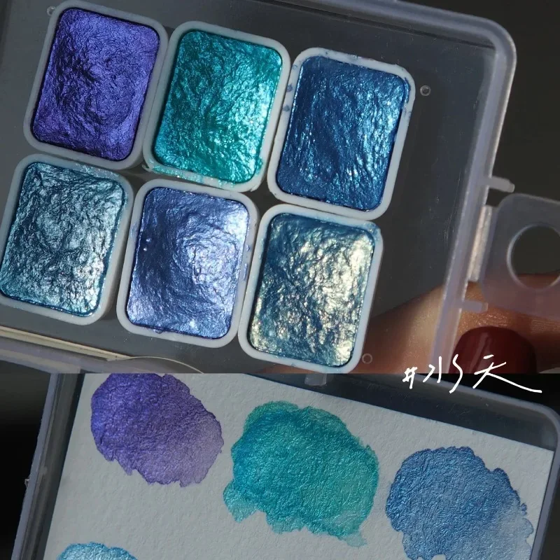 Nail Solid Pigment Watercolor Manicure Decor Metallic Paint Draw Chrome Glitter Powder Flowers Decor Nail Pigment