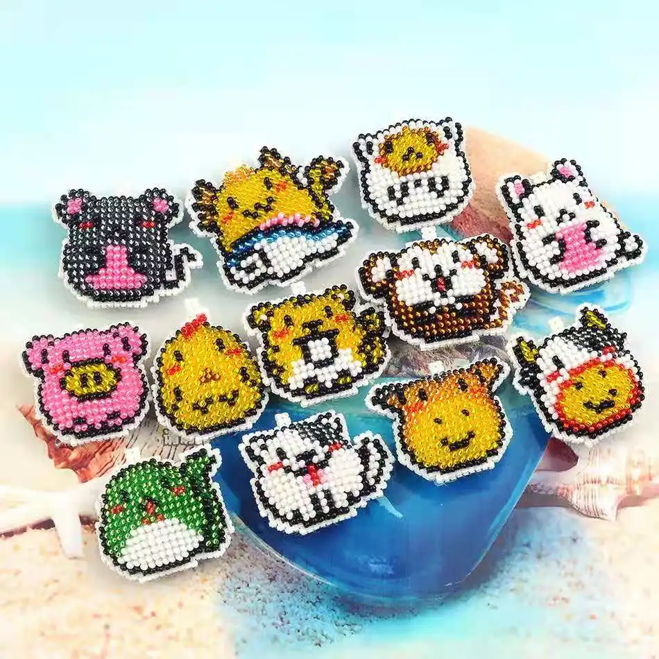 Embroidery Kits Bead Cross Stitch Kits for Key Chain Ornaments
