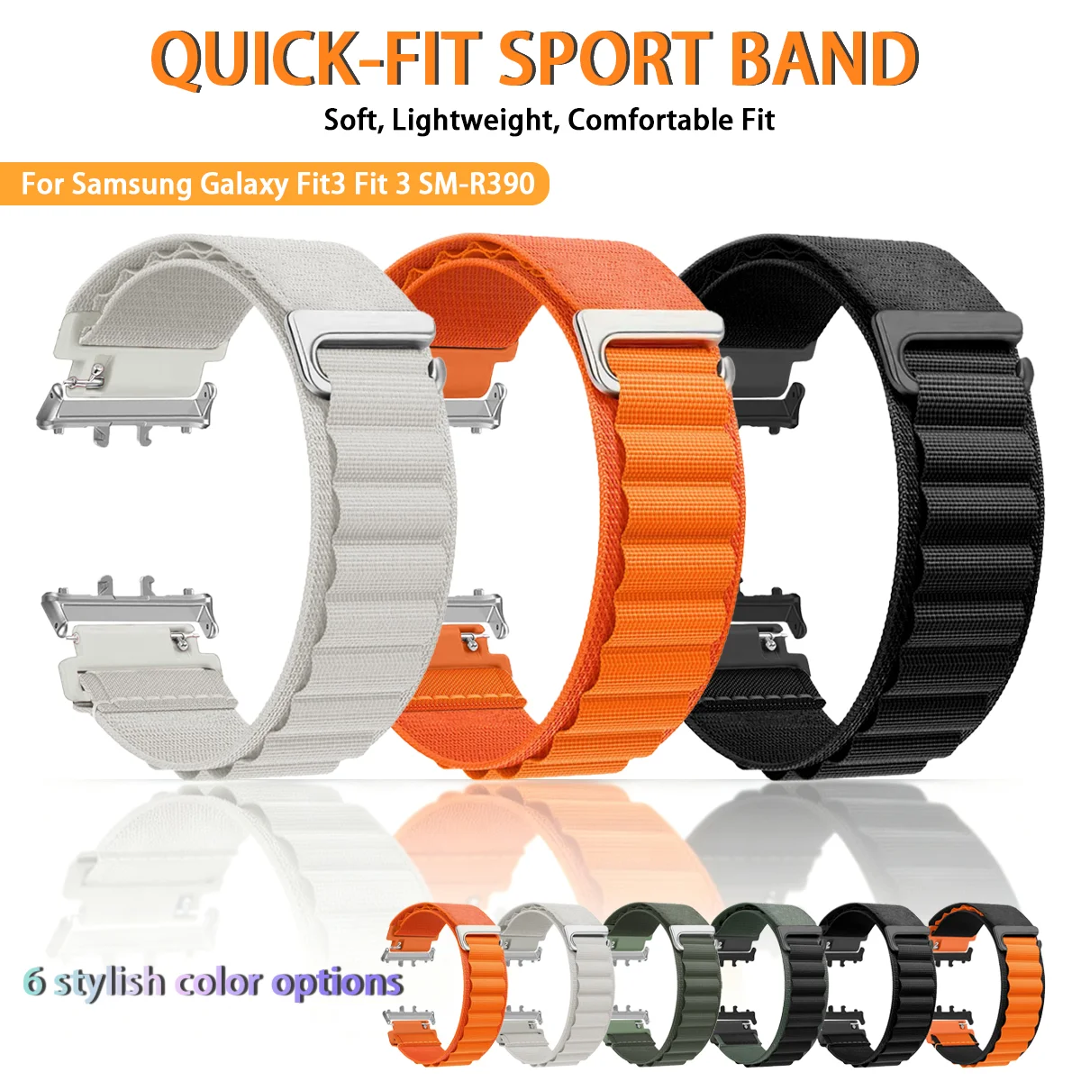 Nylon Elastic Sport Strap Replacement Wristband - Universal Fit