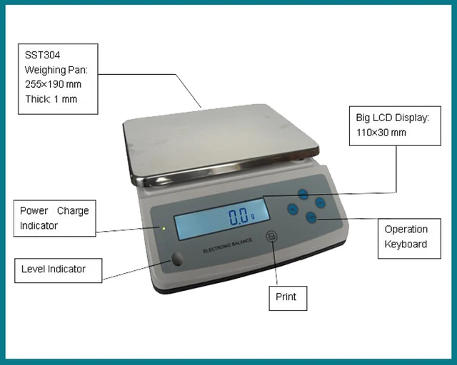 10kg 20kg 25kg 30kg 0.1g Electric Table Top Loading Weight Scale Digital  Precision Count Electronic Balance Under Weighing Hook