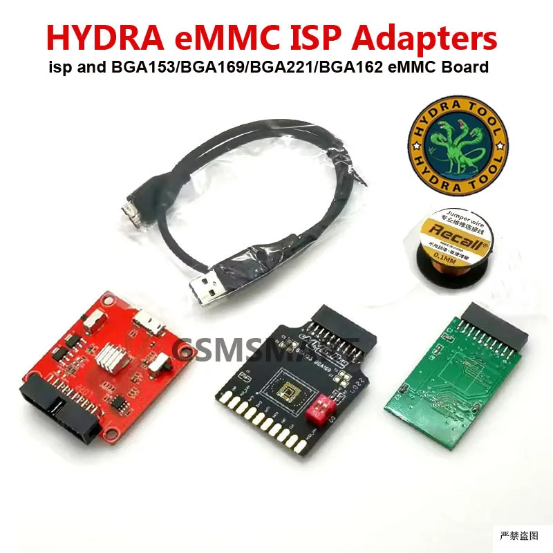 Original hydra tool emmc isp adapters tool with emmc and isp pinouts