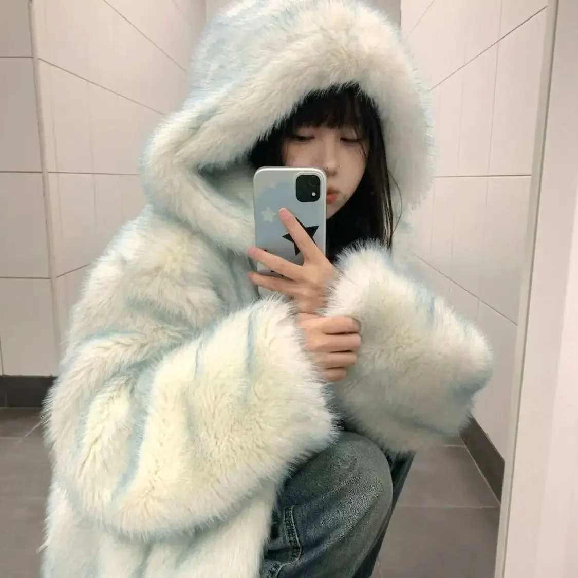 Sweet Furry Jackets for Women Winter Clothing Fashion