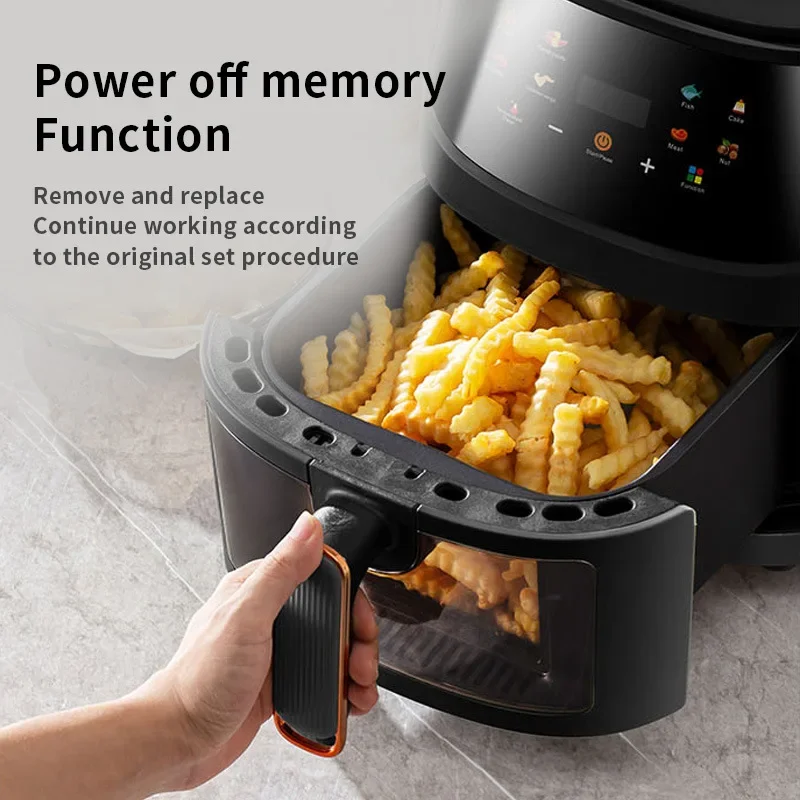 factory wholesale high quality 3.5L 4L 5L 6L 8L 9L hot sale smart digital air fryer luxury oil free deep fryer 3