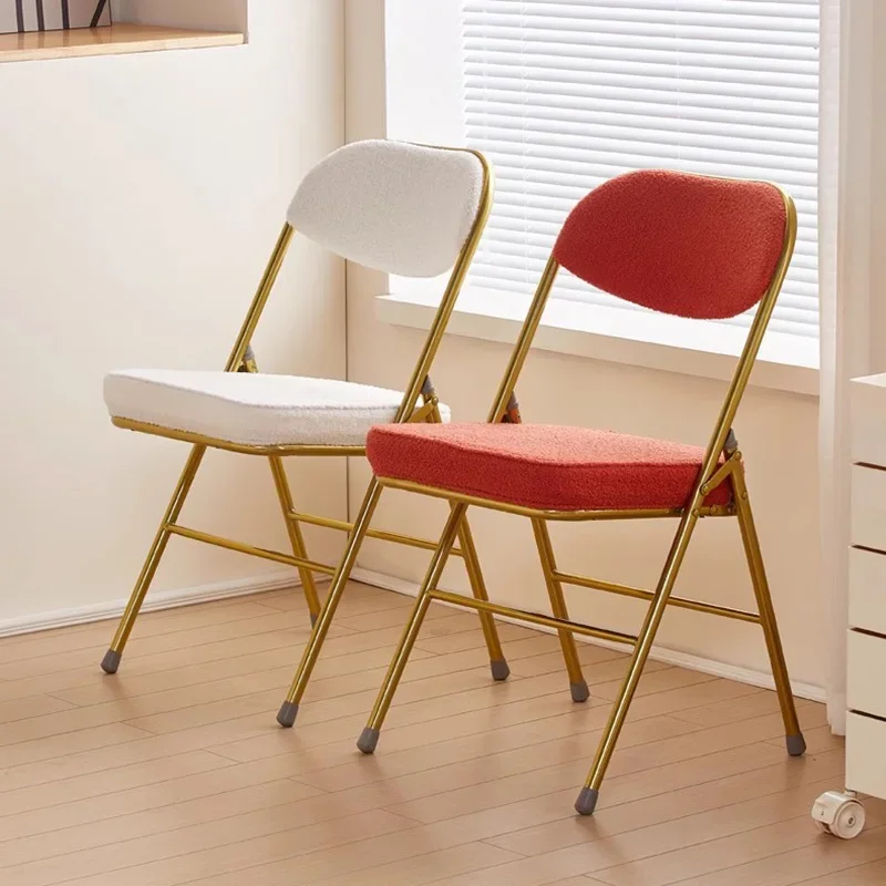 

Steel Indoor Folding Dining Chair Comfort Library Designer Unique Dining Chair Living Room Metal Cadeiras De Jantar Furnitures