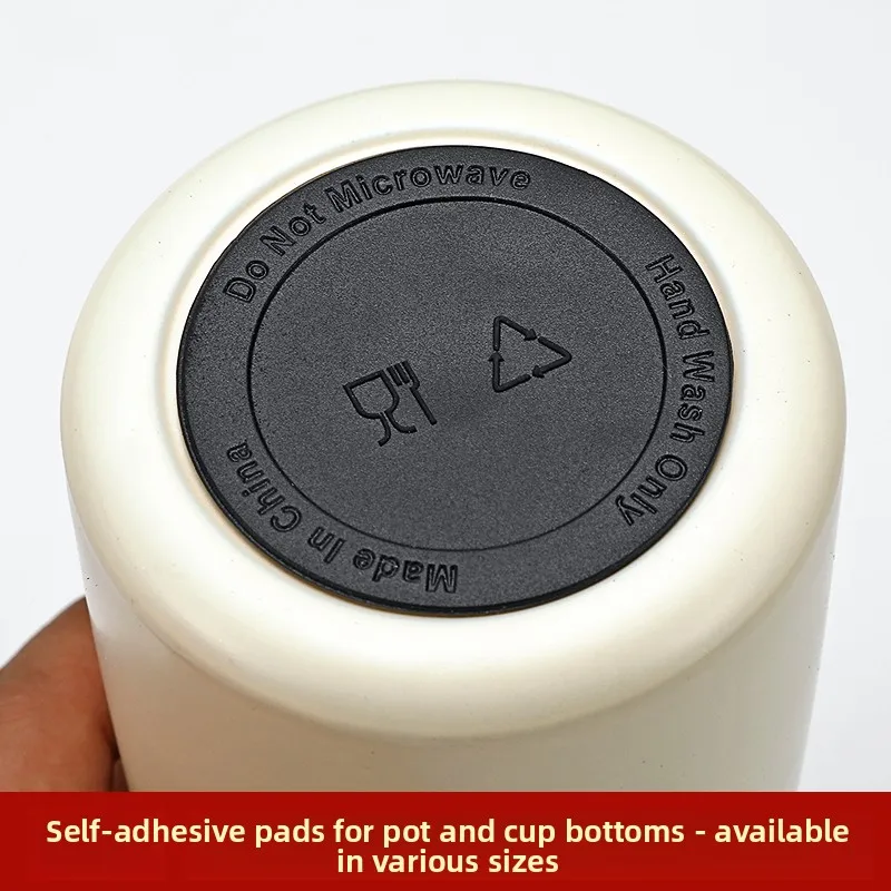 Self-Adhesive Silicone Cup Bot Pads Heat Preservation Cup Anti-Slip Base Ring round ape Cup Holder Cup Mat Water Bottle