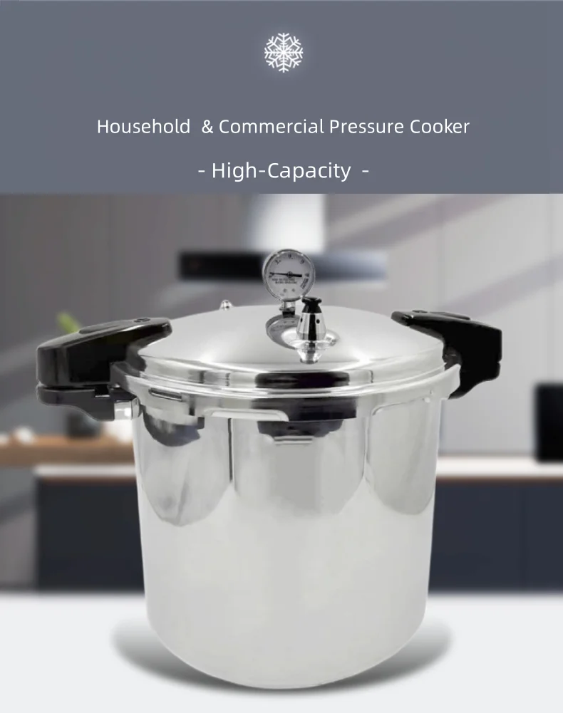 Description Picture 2 of item23L aluminum alloy pressure cooker household thickened explosion-proof gas stove double bottom pressure cooker