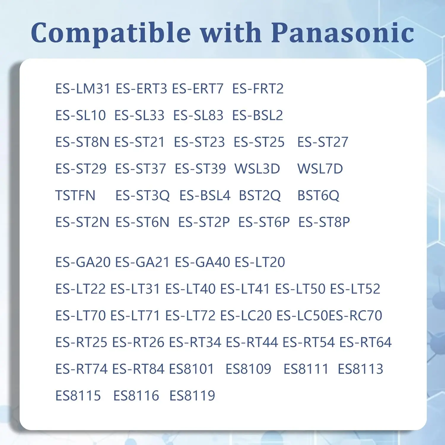 ES9087 면도기 교체용 외부 포일, 파나소닉 ARC3 3중날 전기 면도기 ES-LL41-K, ES8103S와 호환 가능