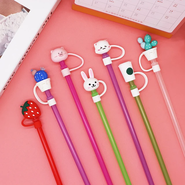 Cute Silicone Straw Plug, Reusable Drinking Dust Caps, Cartoon Plugs Cover,  Splash Proof Straw Tips, Cup Straw Accessories (Coffee Cup)