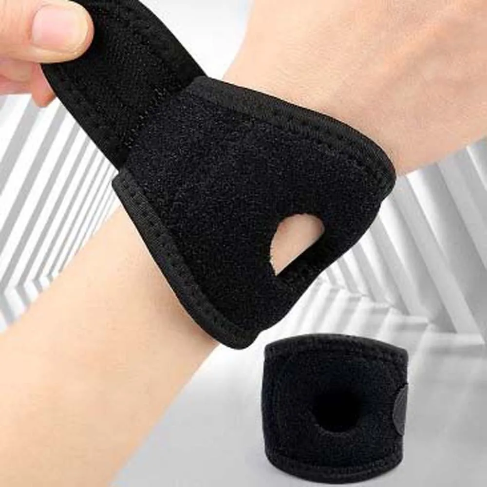 

Black Wrist Guard Wristband Adjustable Wrist Brace Wrap Bandage Support Gym Safety Protector Sports Safety Relief