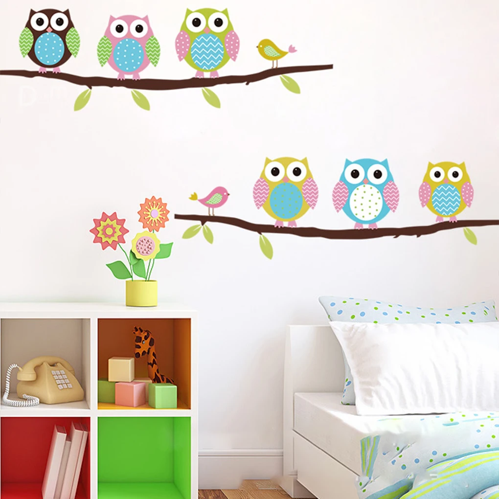 

2/3/5 Easily Apply And Remove Stylish Wall Stickers For Home Easy To Apply Remove Owl Wall Stickers show as picture 35cm 54cm