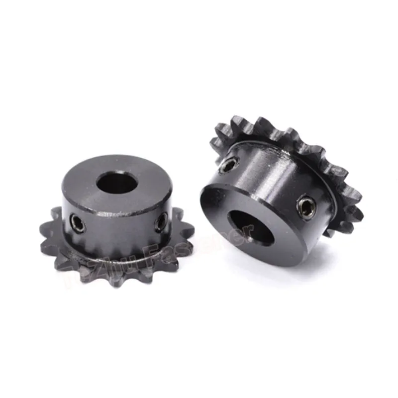 1PCS Industrial Sprocket Wheel Motor Chain Drive 10T-19T 04C Chain Gear Bore 5mm-15mm Tooth Pitch 6.35mm 45# Steel