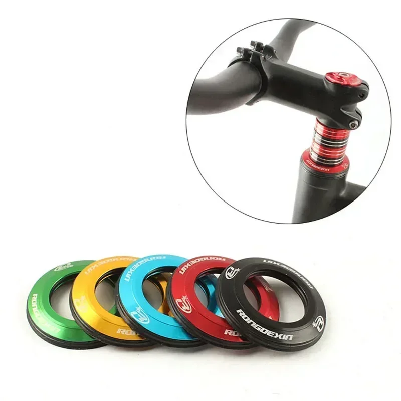 Bicycle Headset Bicycle Head Cap Top Cap Bicycle Headset Cap 4.9mm thick Aluminum Alloy CNC Components Cove Cycling Flat Styler MTB Mountain Bike
