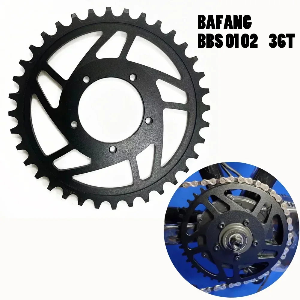 Bafang BBS 01 02 36T 체인 링 오프셋 교정 전기 자전거 체인 링 알루..