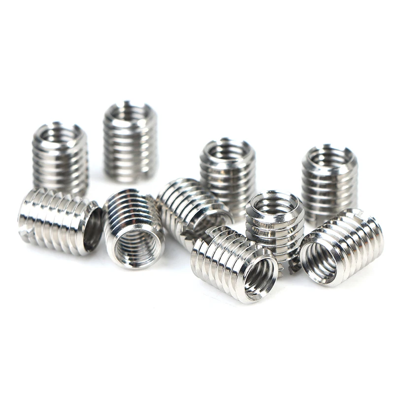 Stainless Steel Thread Adapters Convert M8 8mm Male To M6 6mm Female thread adapter sleeve Hardware Fasteners Threaded Reducer Insert 10PCS
