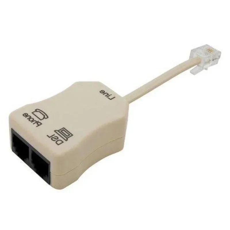 Clear Voice Communications, Inline DSL Filter with Splitter, Easy and Convenient to Use for Enhanced DSL Connection