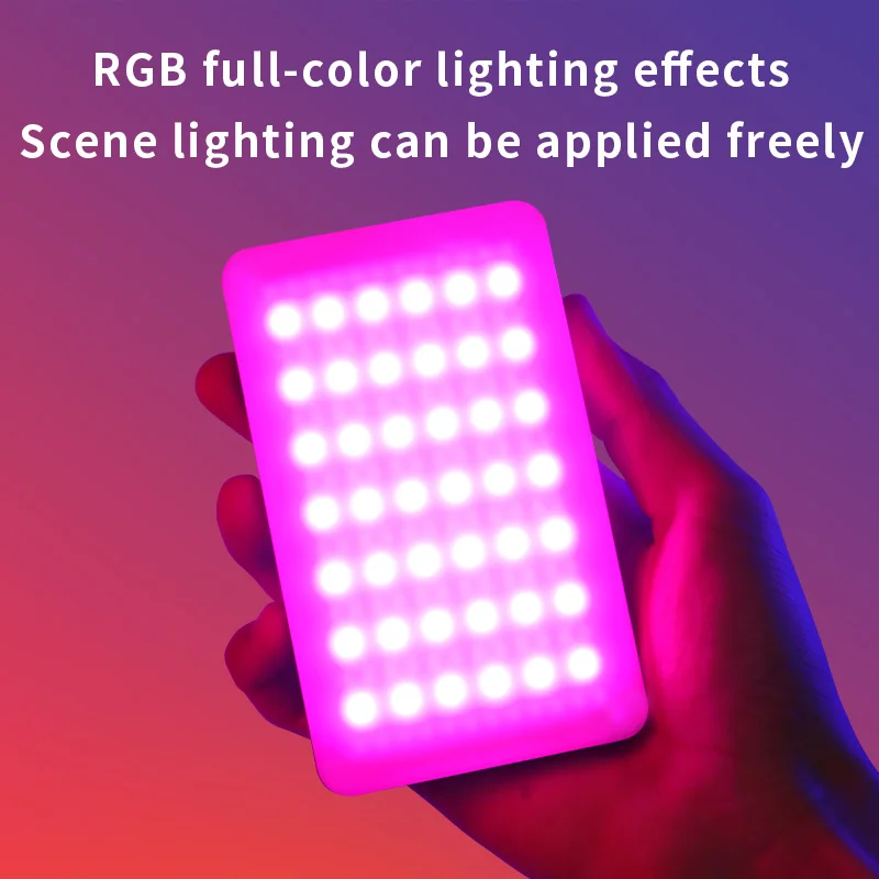 Desiontal M140 RGB Photography Fill Light Live Streaming Conference Selfie Lighting Compatible with Camera,Cell Phone,Laptop Use 2