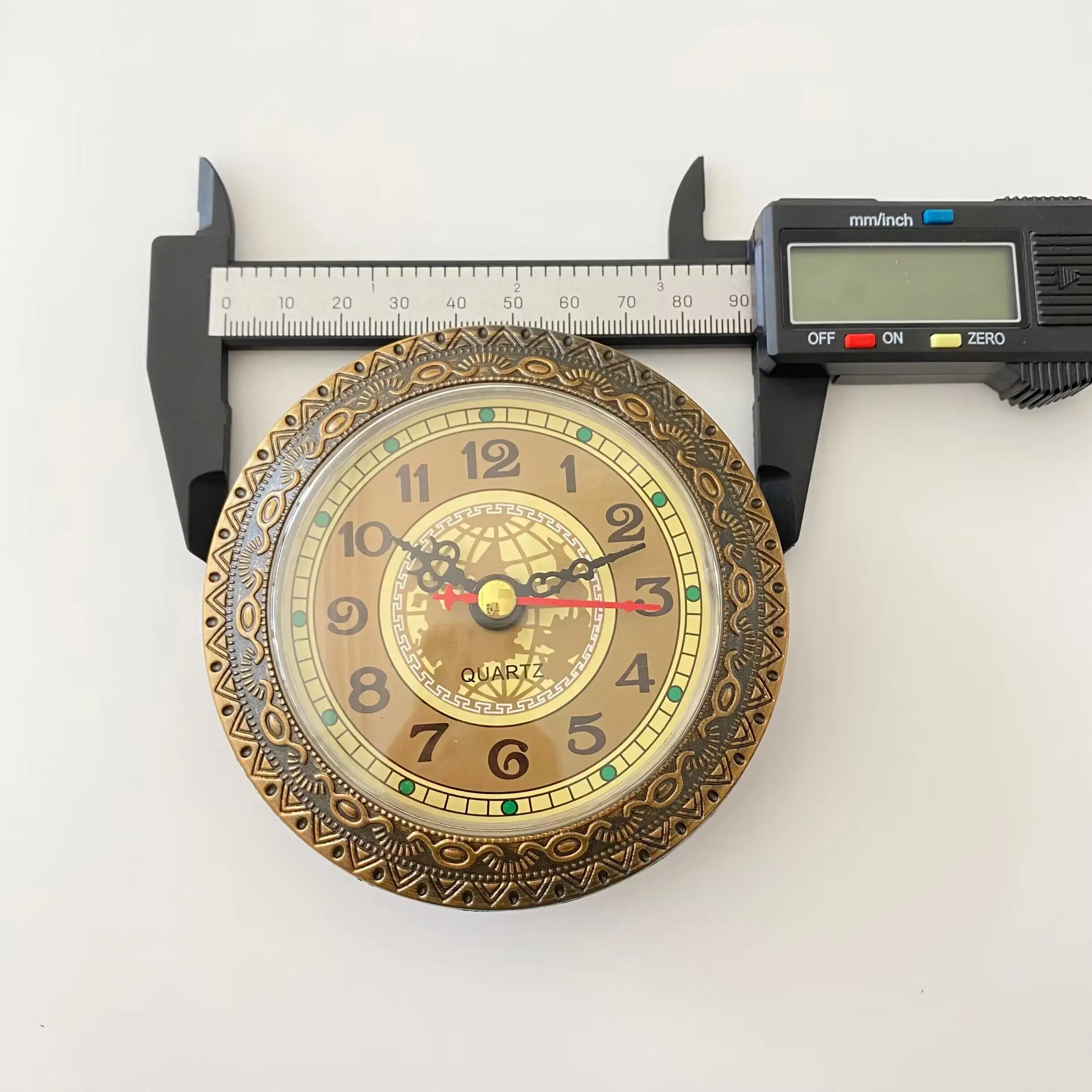 92MM Round Clock Insert Battery Quartz Movement Mechanism FIT-UP with Arabic Numerals DIY Making Kits