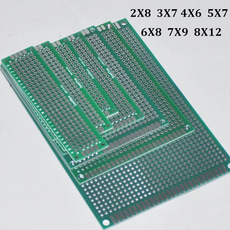 4pcs Doble-Lado Prototipo FR-4 PCB Stripboard universal tarjetas de circuitos impresos 3 R 7cm Tamano SODIAL 