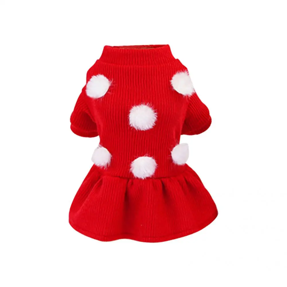 Stylish Pet Winter Clothing Long Sleeve Casual Bright Color Fashion Design Pet Skirts