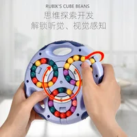 Puzzle Rotating Magic Bean Kindergarten Hand Early Education Finger Burger Magic Cube Top Double sided Fingertip Magic Plate Toy 2